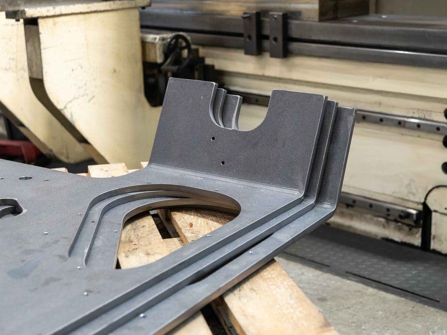 CNC-machined structural steel component